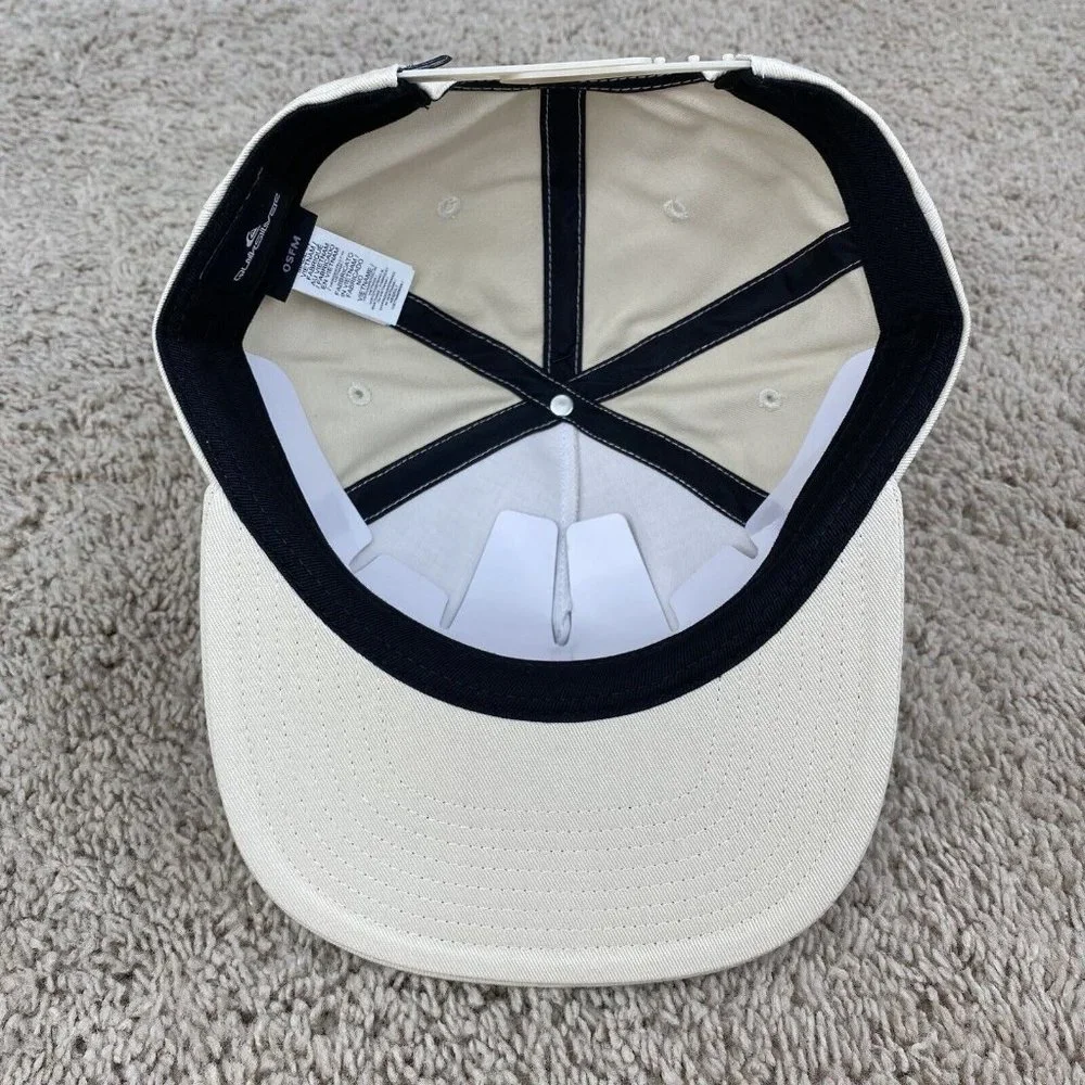 Quiksilver Mean Doggin Hat‎ Birch & Black Rose Skull Snapback Baseball Cap NWT